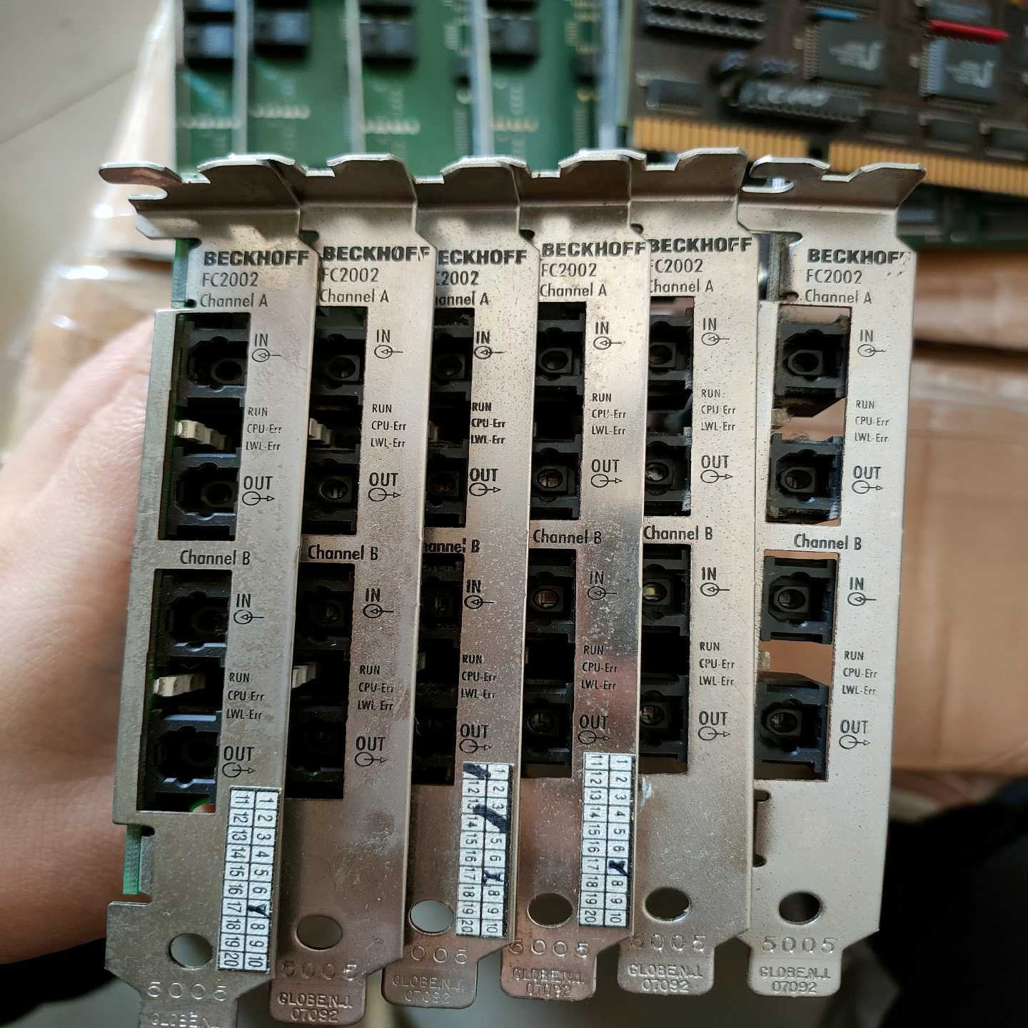 倍福fc2002,无包装，绿板单拿1800，黑板单拿21询价