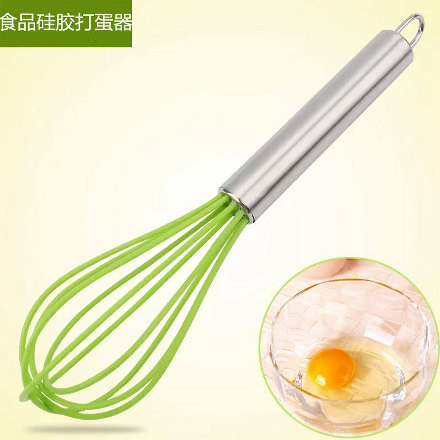 DIY硅胶打蛋器手工手动搅拌器硅胶手摇打蛋器搅鸡蛋的工具耐热