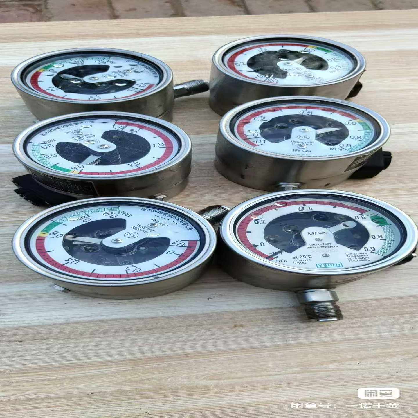 YX－100SF6六氟化硫气体压力密度表5个，单价350元一--议价商品