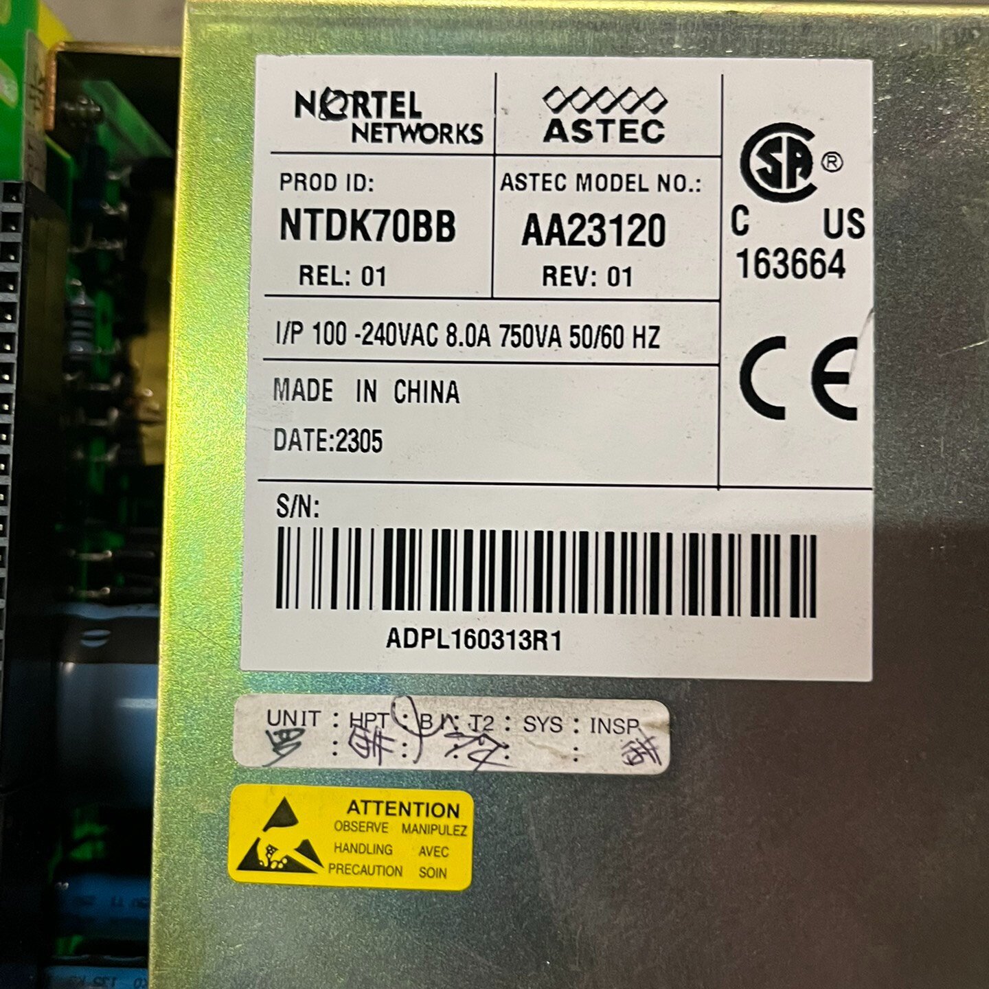 询价*北电交换机11C电源NORTEL