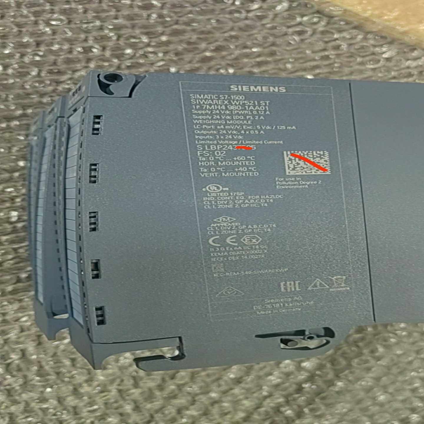 7MH4980-1AA01西门子WP521称重全新原装裸机，