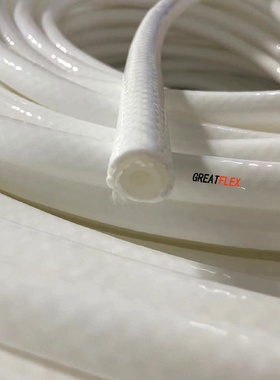 GREATFLEX白色卫生级防冻耐热双层编织水管软管夹线硅胶管BD40工