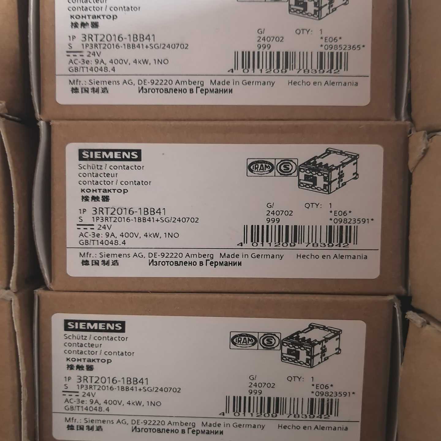 3RT2016-1BB41接触器询价