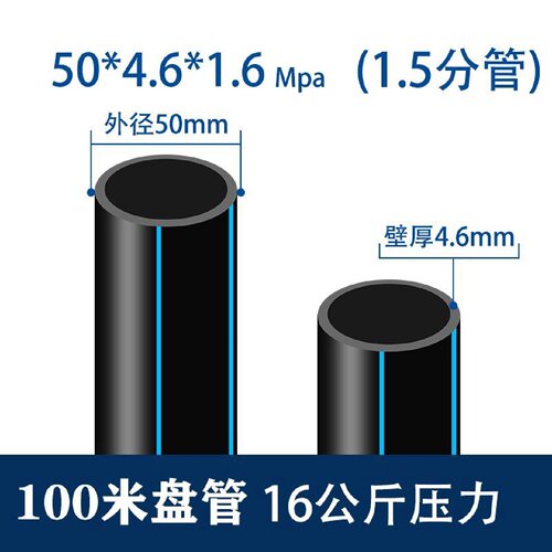联塑PE实壁给水管中财钢丝网骨架复合管80级公元HDPE实壁排水管