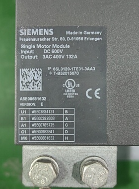 西门子SINAMICSS120单电机模块型号6SL312