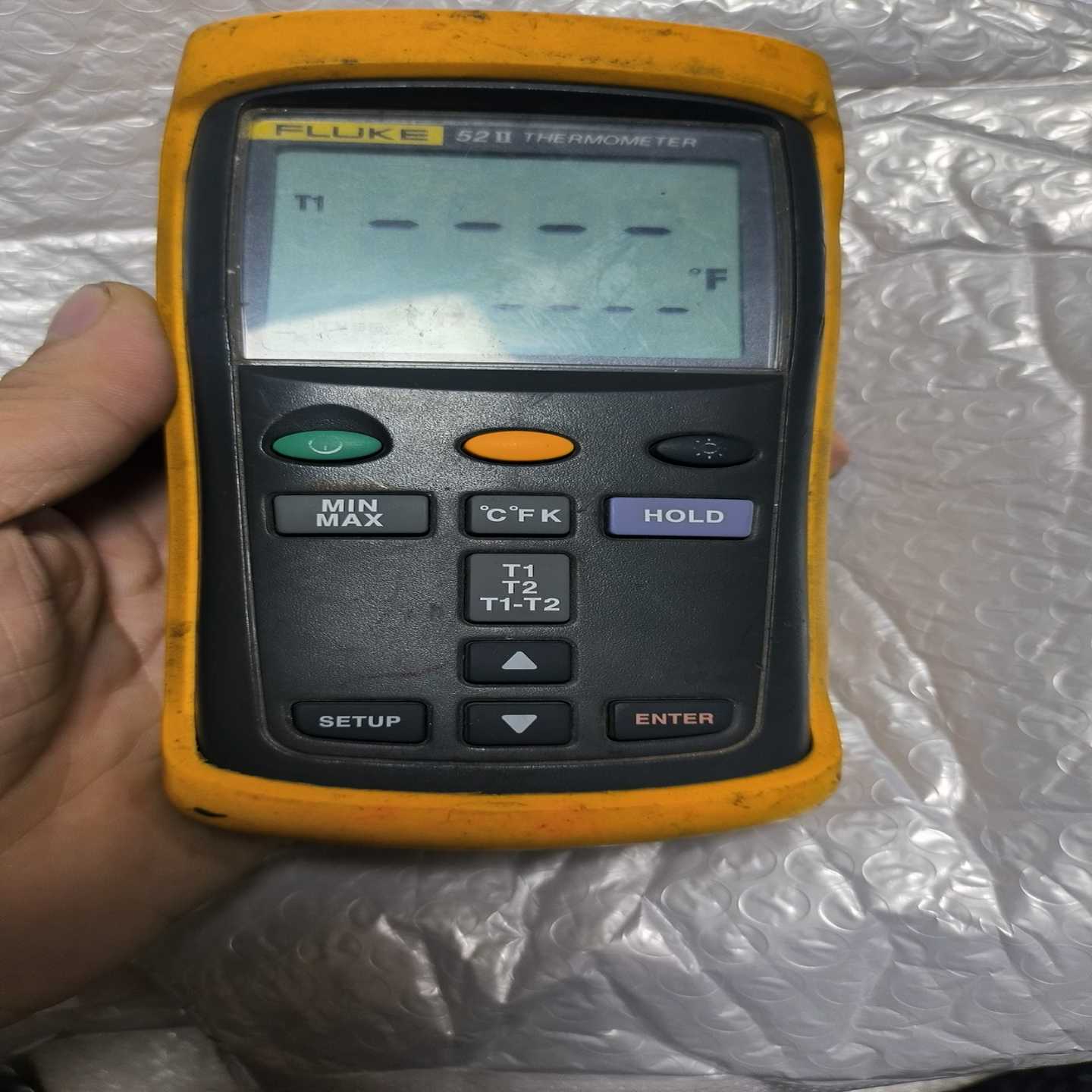 福禄克FLUKE52-II双通道温度测试仪。只会试开机，单-议价