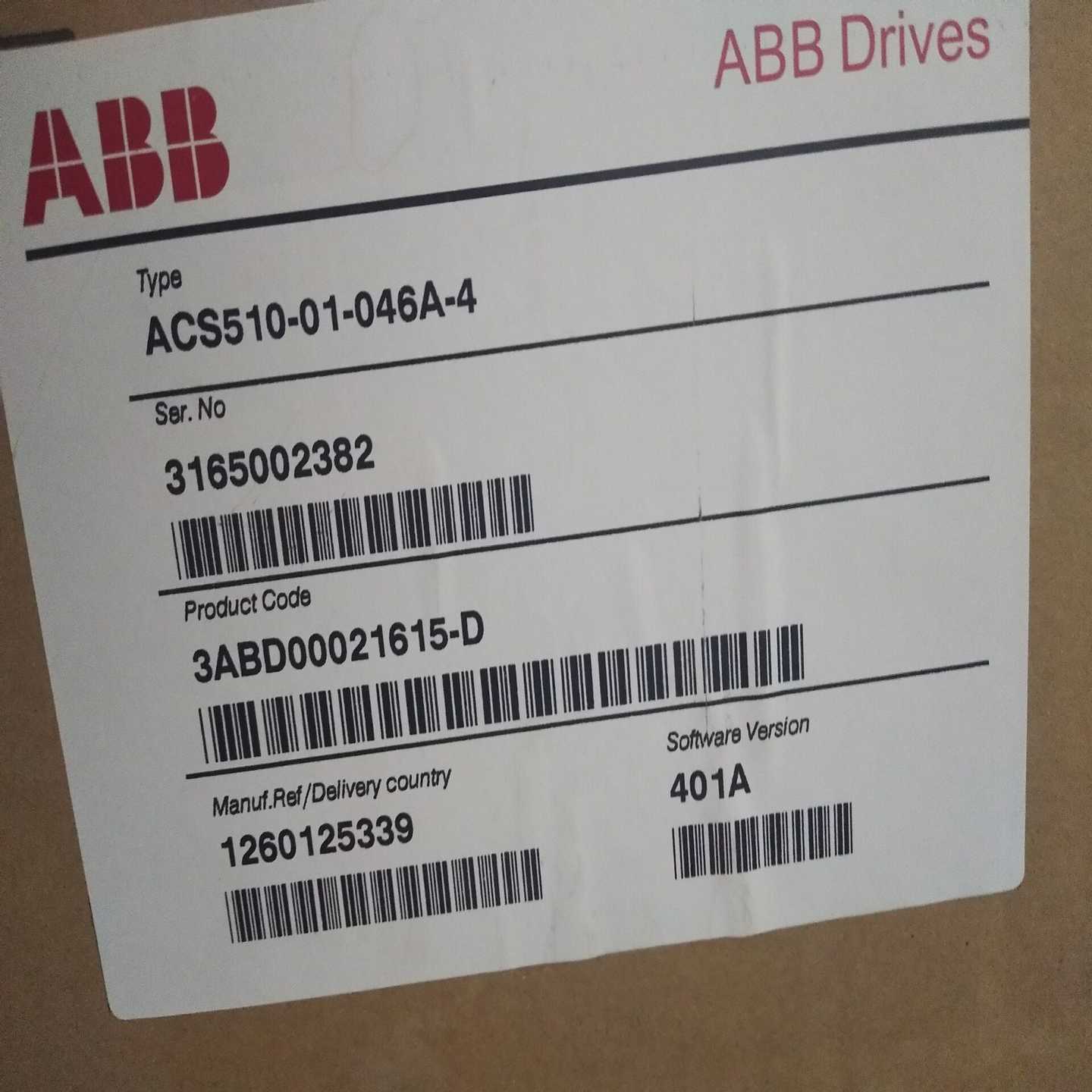 配件ABB变频器ACS510-01-046A-4现货ACS510-01-046A-4全新保议价