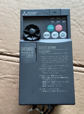 三菱FRE7200.75K变频器3相200V原装拆机
