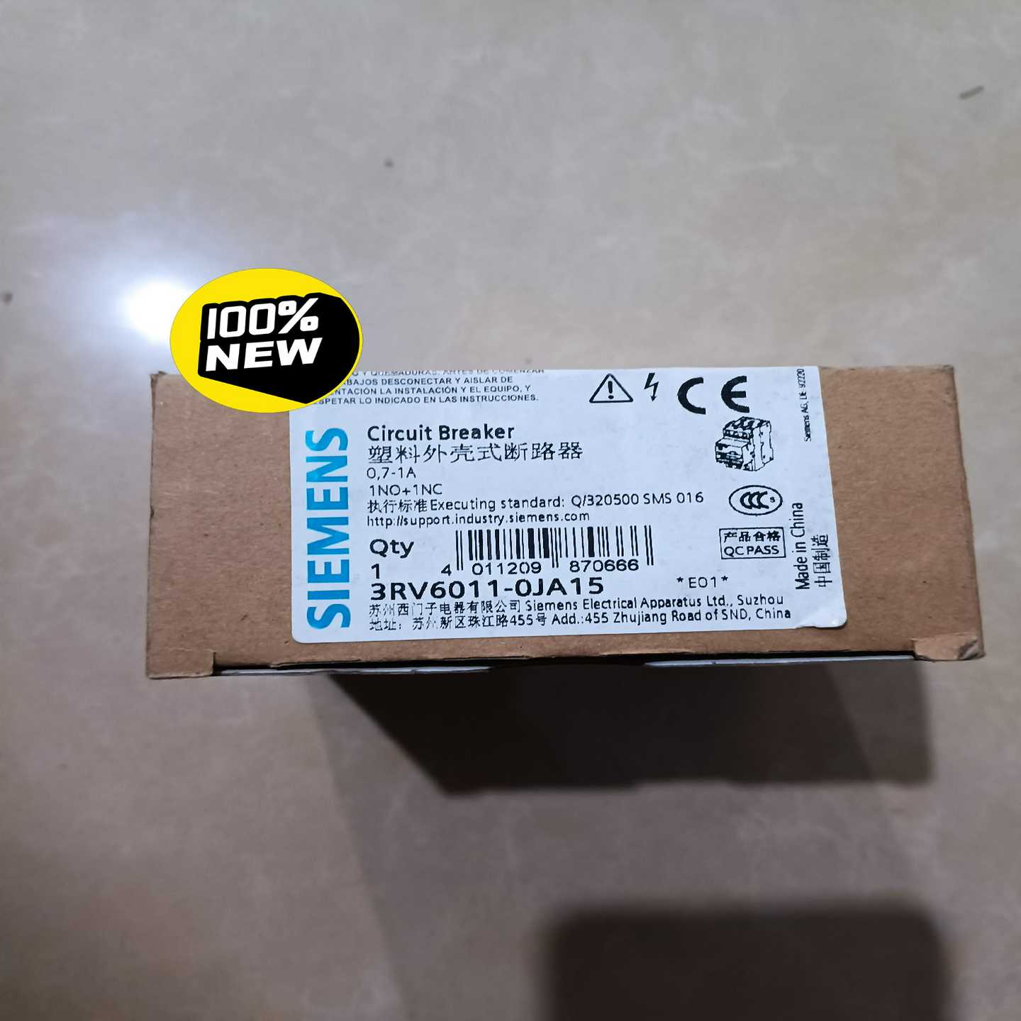 【议价】马达保护断路器3RV6011-0JA15实物图片，适用