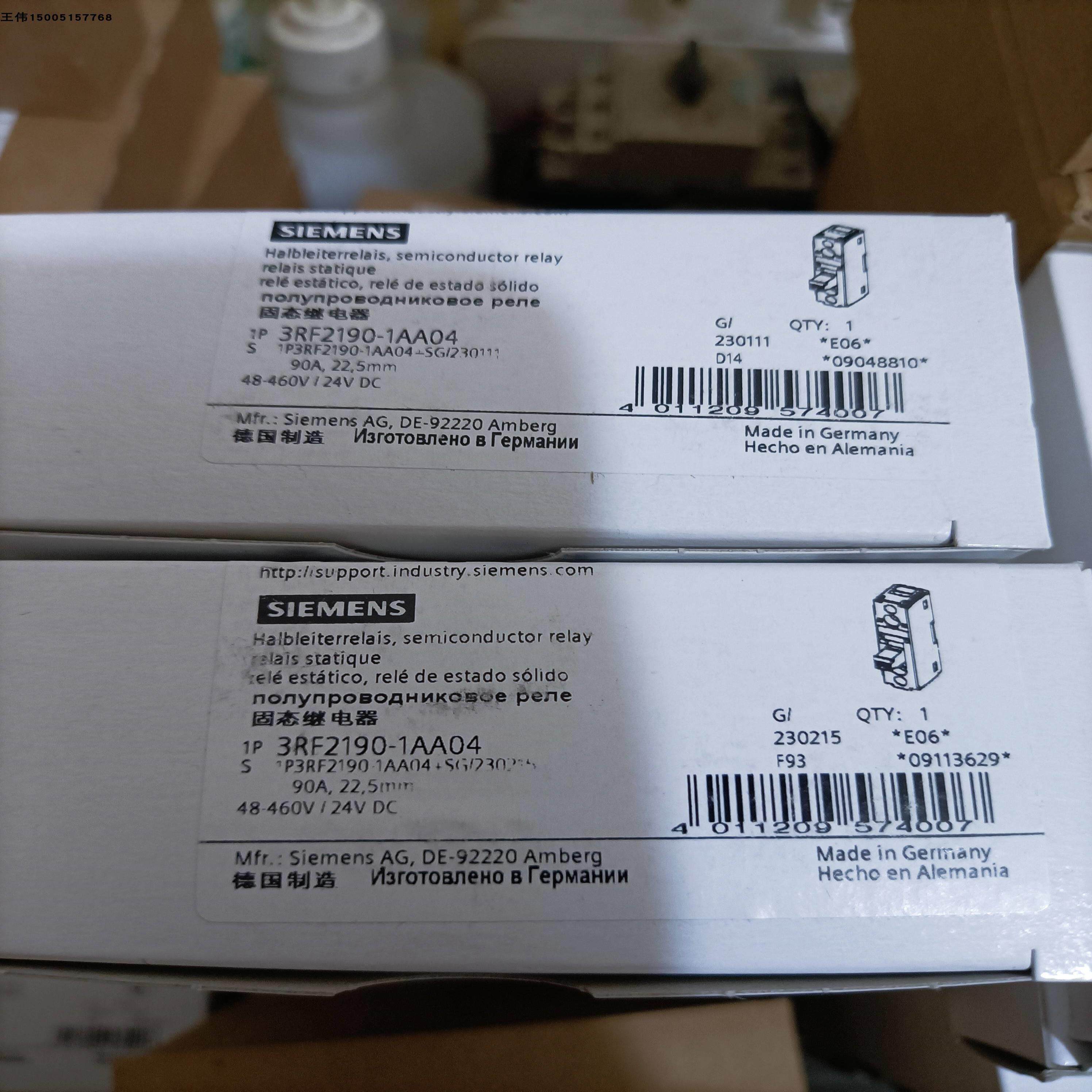 3RF2190-1AA04西门子固态继电器全新原装正品现货