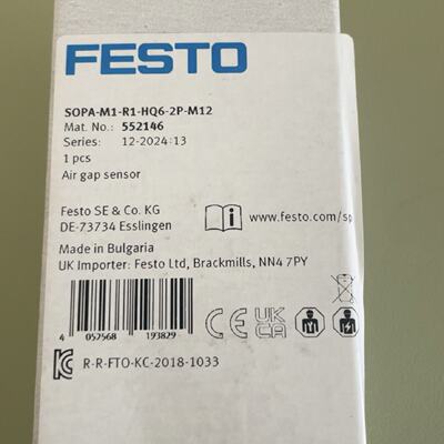 议价FESTO费斯托 SOPA-M1-R1-HQ6-2P-M12 气隙感测器 552146