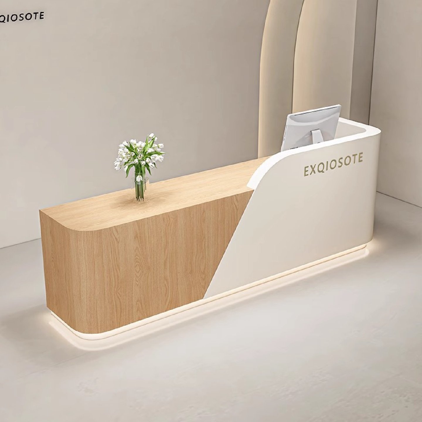 美容院吧台美发店烤漆前台服装店口腔诊所轻奢接待台培训收银台