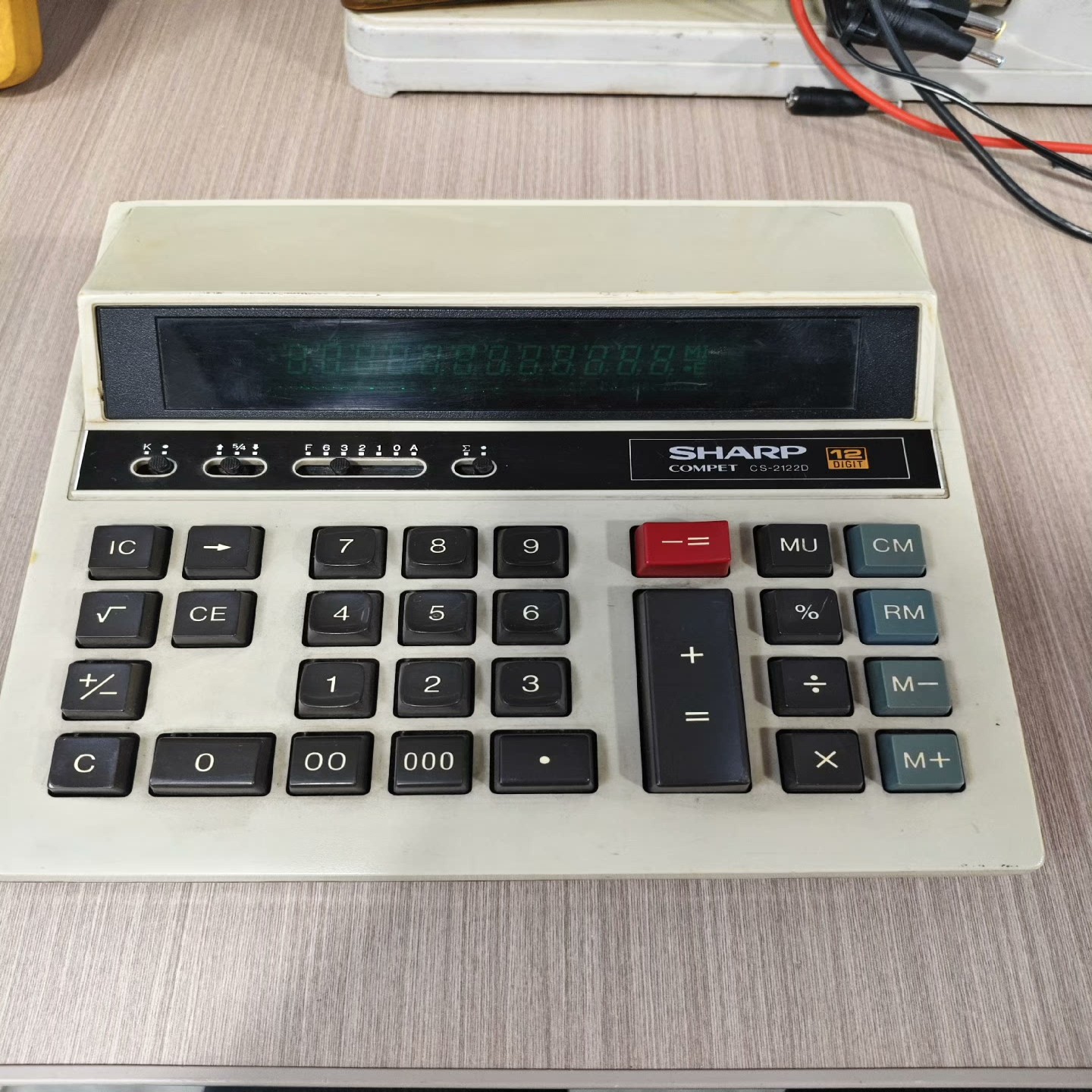 【请询价】夏普 SHARP CS-2122D 荧光管计算器实物图片拍