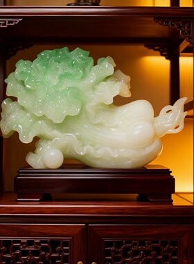 财源滚滚白菜摆件家用客厅玄关入户酒柜店铺公司前台开业乔迁礼物