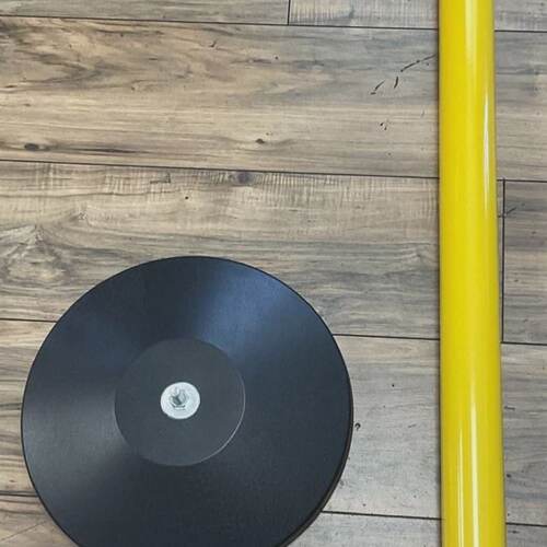QUEUE SOLUTIONS SM450YYB110 YELLOW CAUTION BARRIER BELT STAN