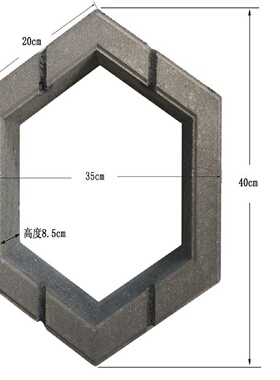 实护心六角坡砖河固土护坡六LWF角块六棱道块混凝土铺砖水路泥护