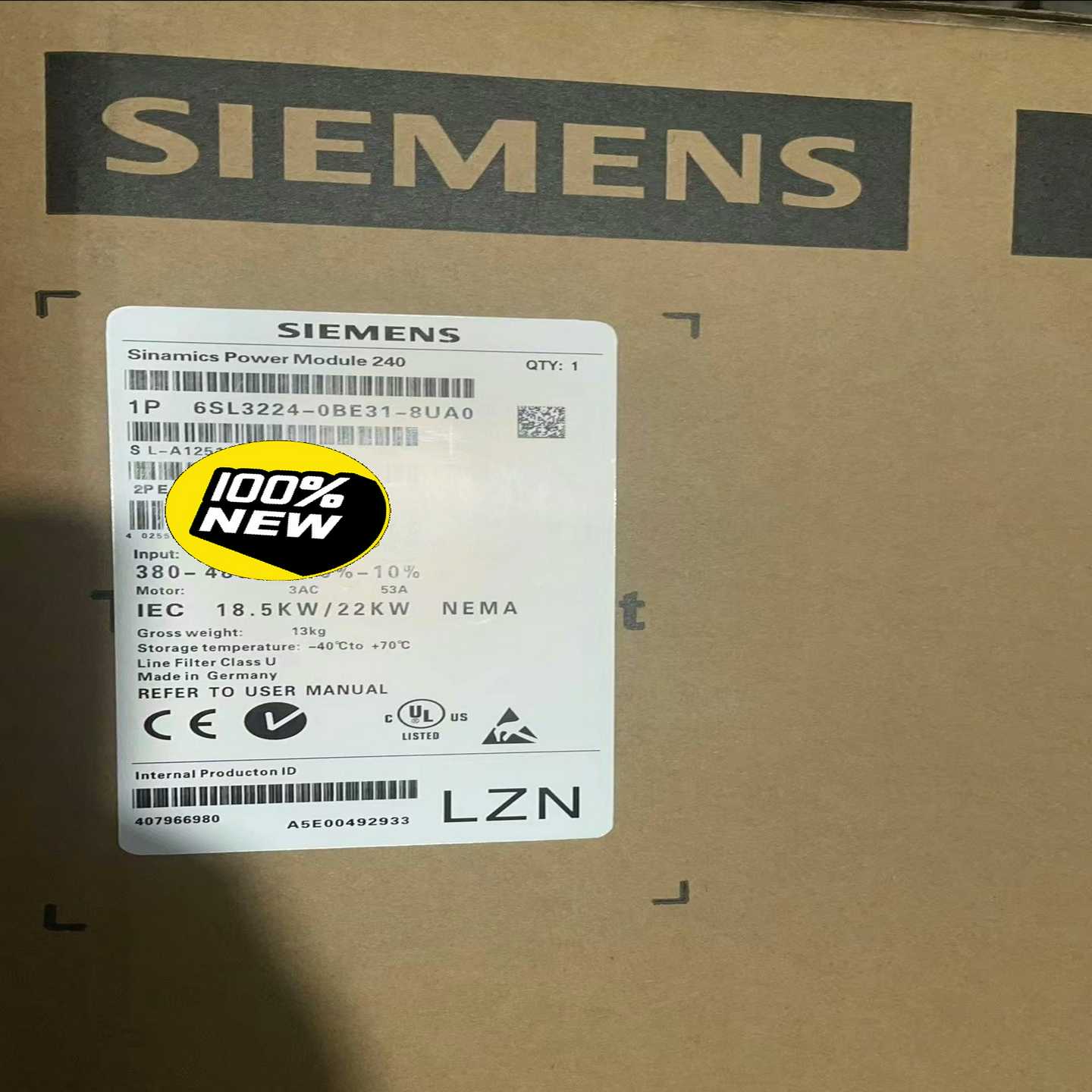 6SL3224-0BE31-8UA0G120 功率~询价