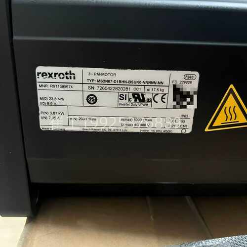 Rexroth力士乐伺服电机MSK040B-04E50-NN-M1-UG1-NNNN原装现货