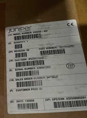 Juniper板卡EX9200-40F 100FX/1000~议价