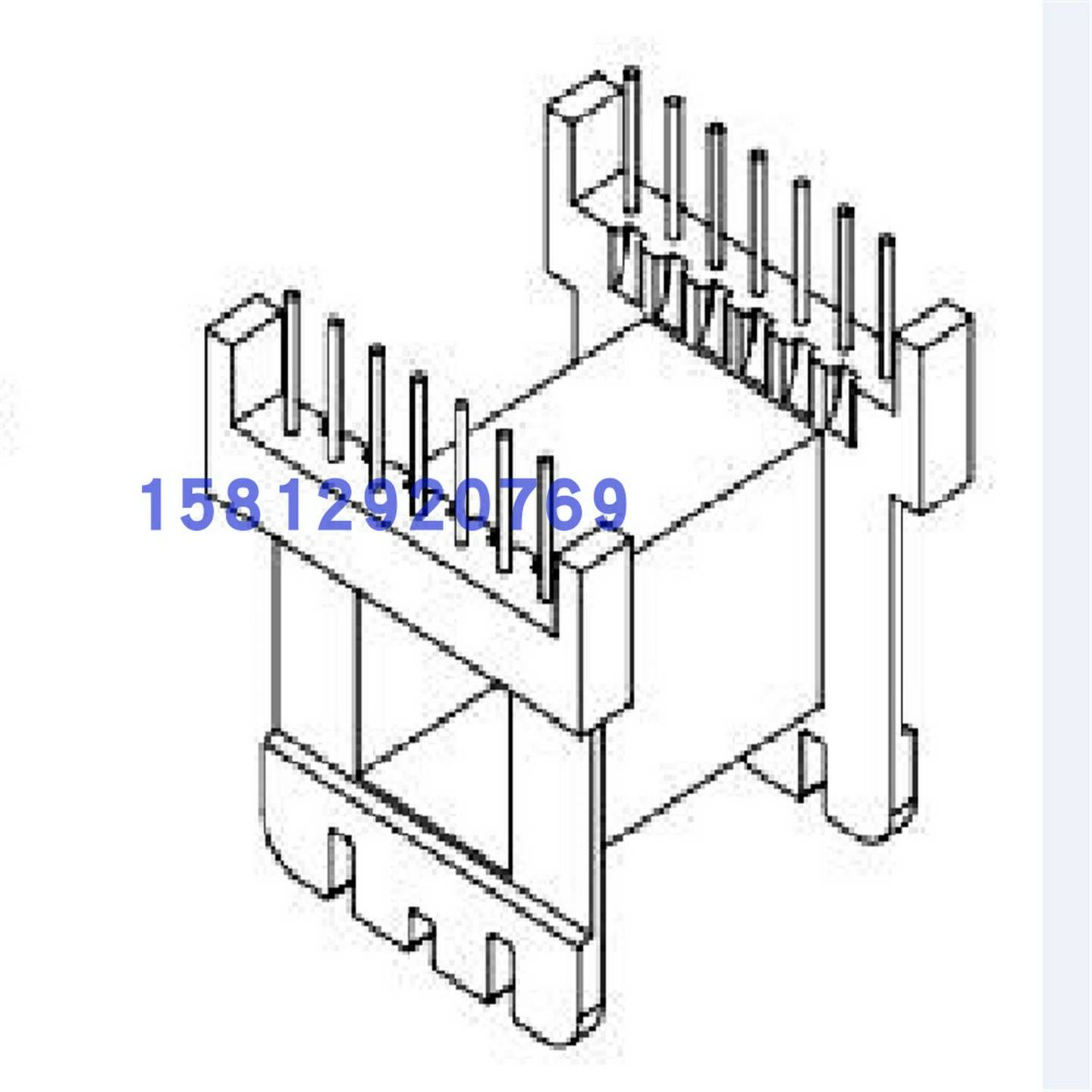 EE5521高频变压器卧式77针磁芯骨架EE55卧式77骨架EE55B