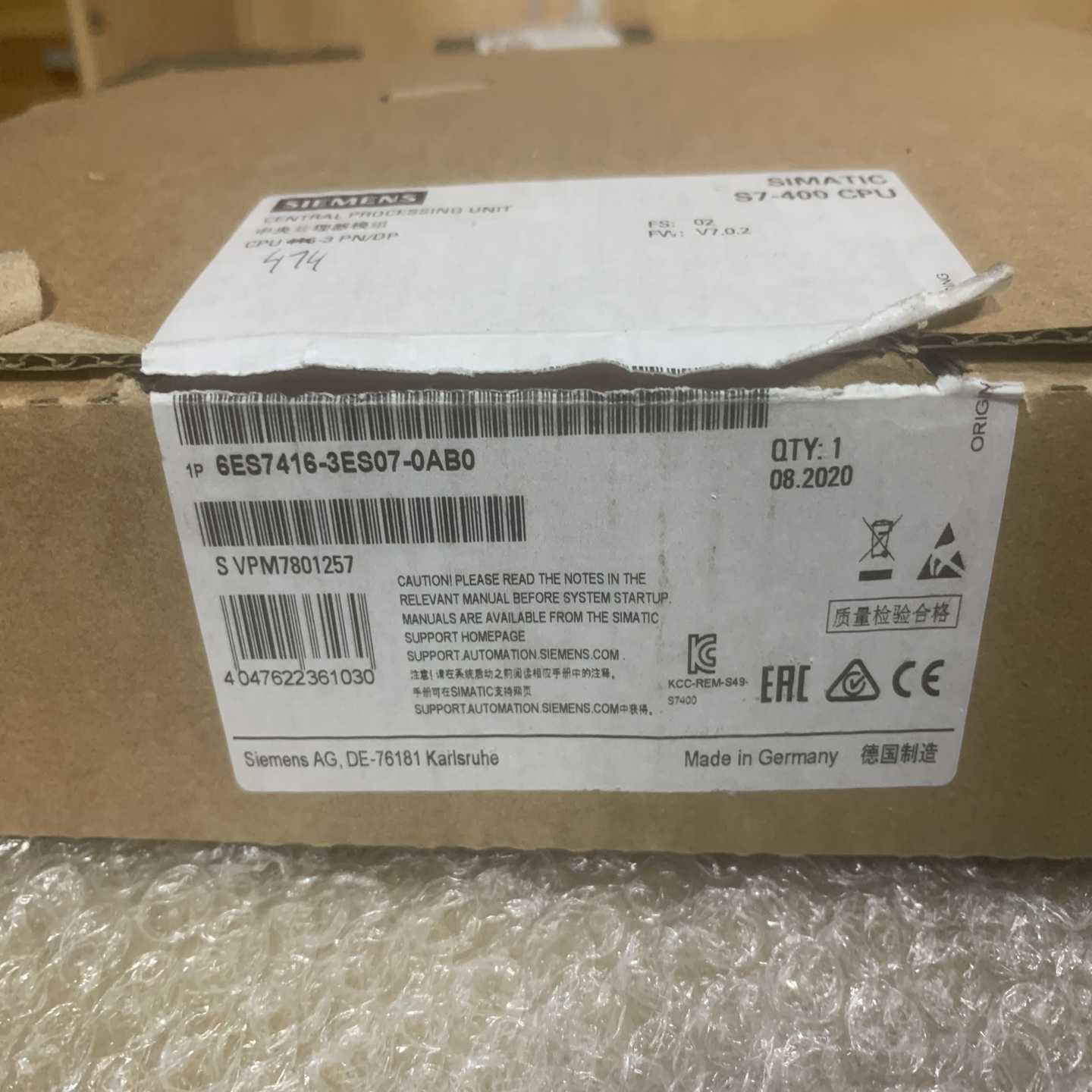 416-3ES07-0AB0空盒子一个，年份202询价