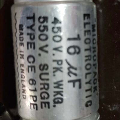 【询价】英国TCC电容  16uF/450v