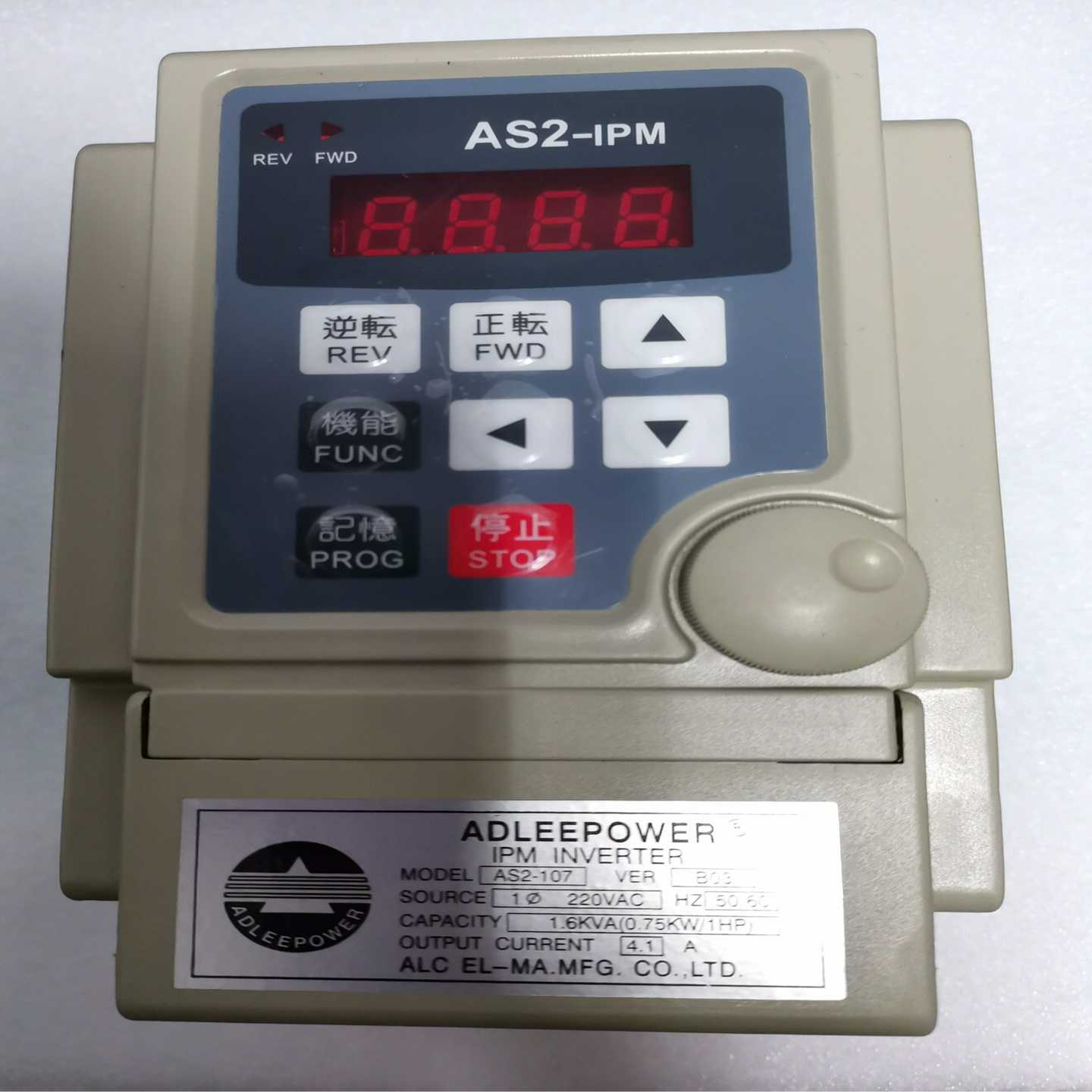 【议价】爱德利变频器AS2-107，0.75KW/220V，成色如图