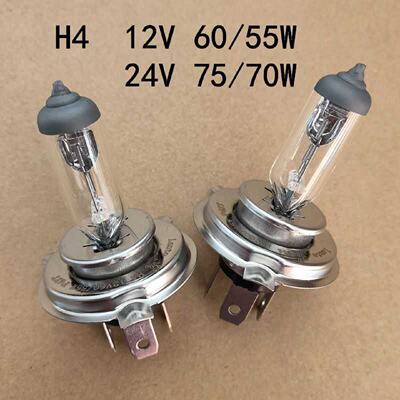 汽车货车大车灯泡12v6055W24v7570W三爪前大灯远近一体卤素