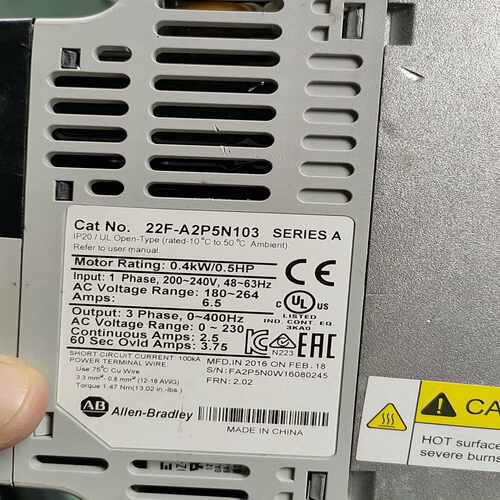 咨询-AB变频器0.4KW