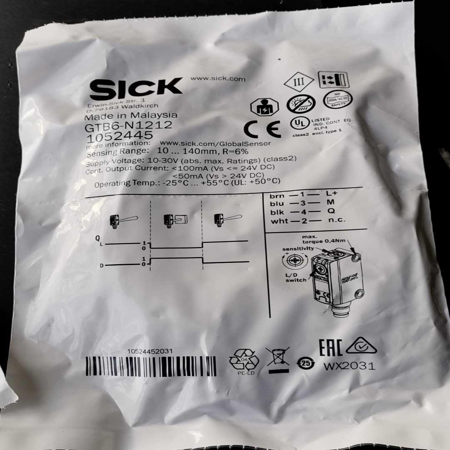 德国SICK传感器GTB6-N12121052445有询价