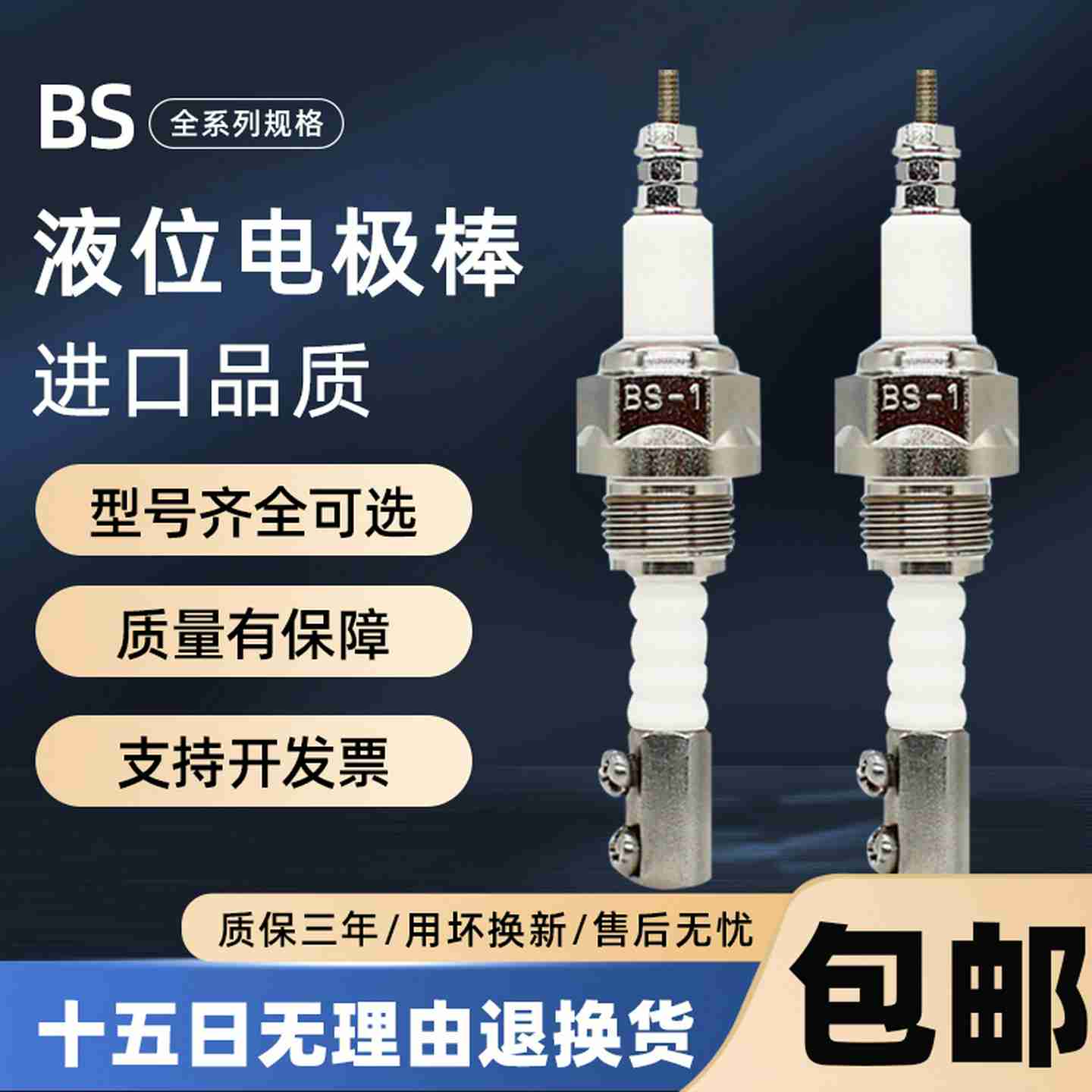 议价-BS-1水n位探针水位控制器液位电极棒单针耐温电极保持器