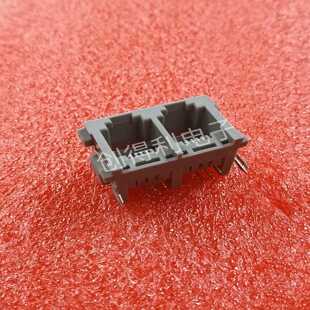RJ11电话插座623PCB-6P4C4芯双口连体立式直