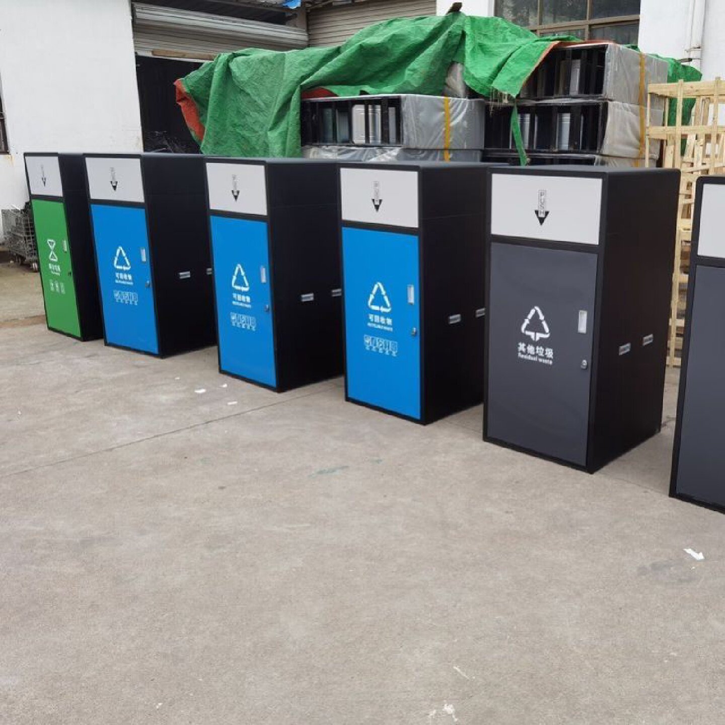 户外垃圾桶定制做商用筒果皮箱大堂烟灰筒金属专用小区别墅新中式