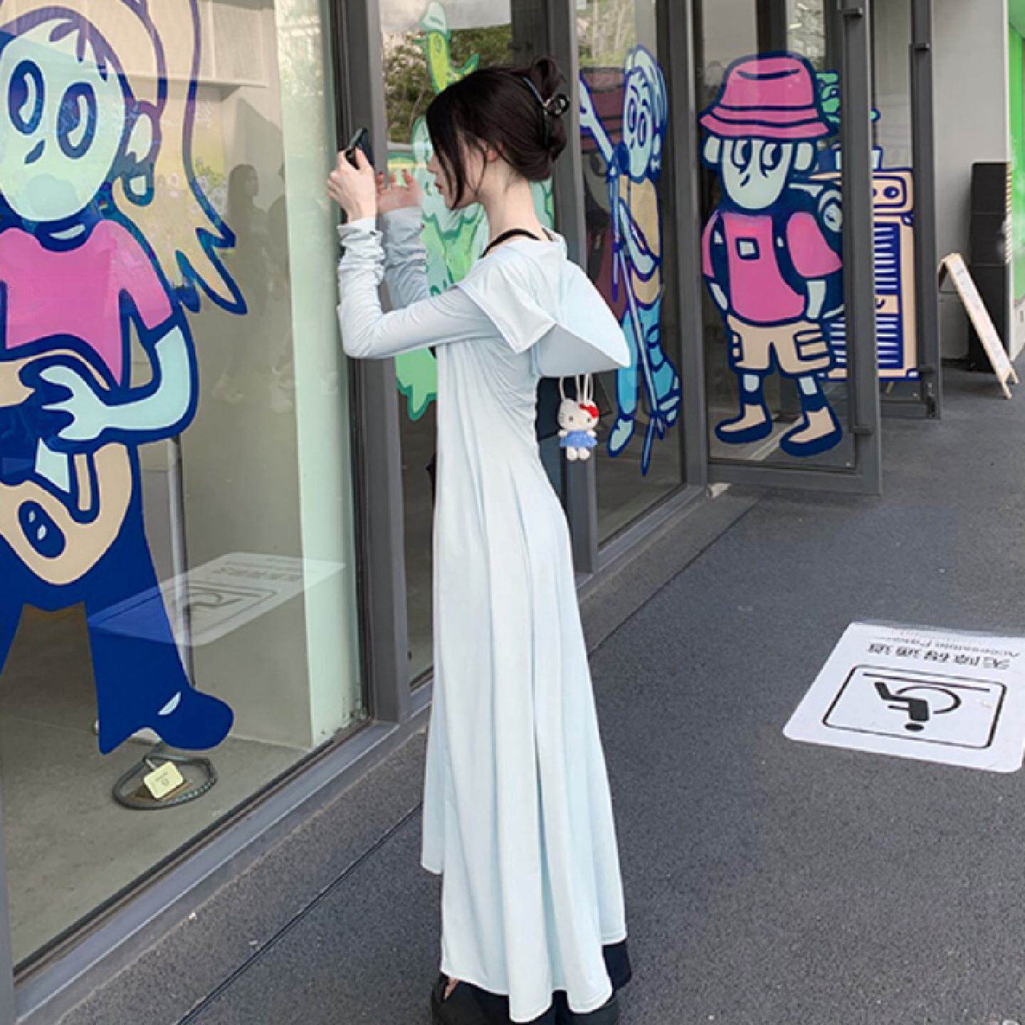 长款全身收腰冰丝防晒衣女裙夏季轻薄2025新款修身防紫外线防晒服