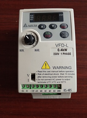 议价VFD004L21A  拆机台达变频器 0.4KW  220V供电  单相变频器