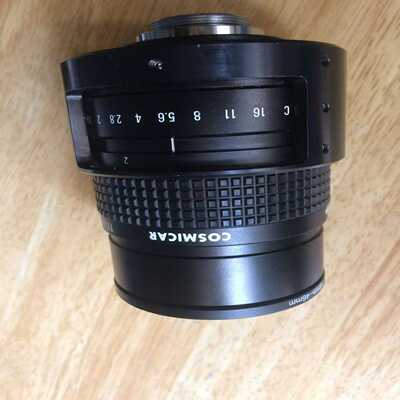 Cosmicar75mm电视镜头，黑色金属机身，光圈2-2--议价商品