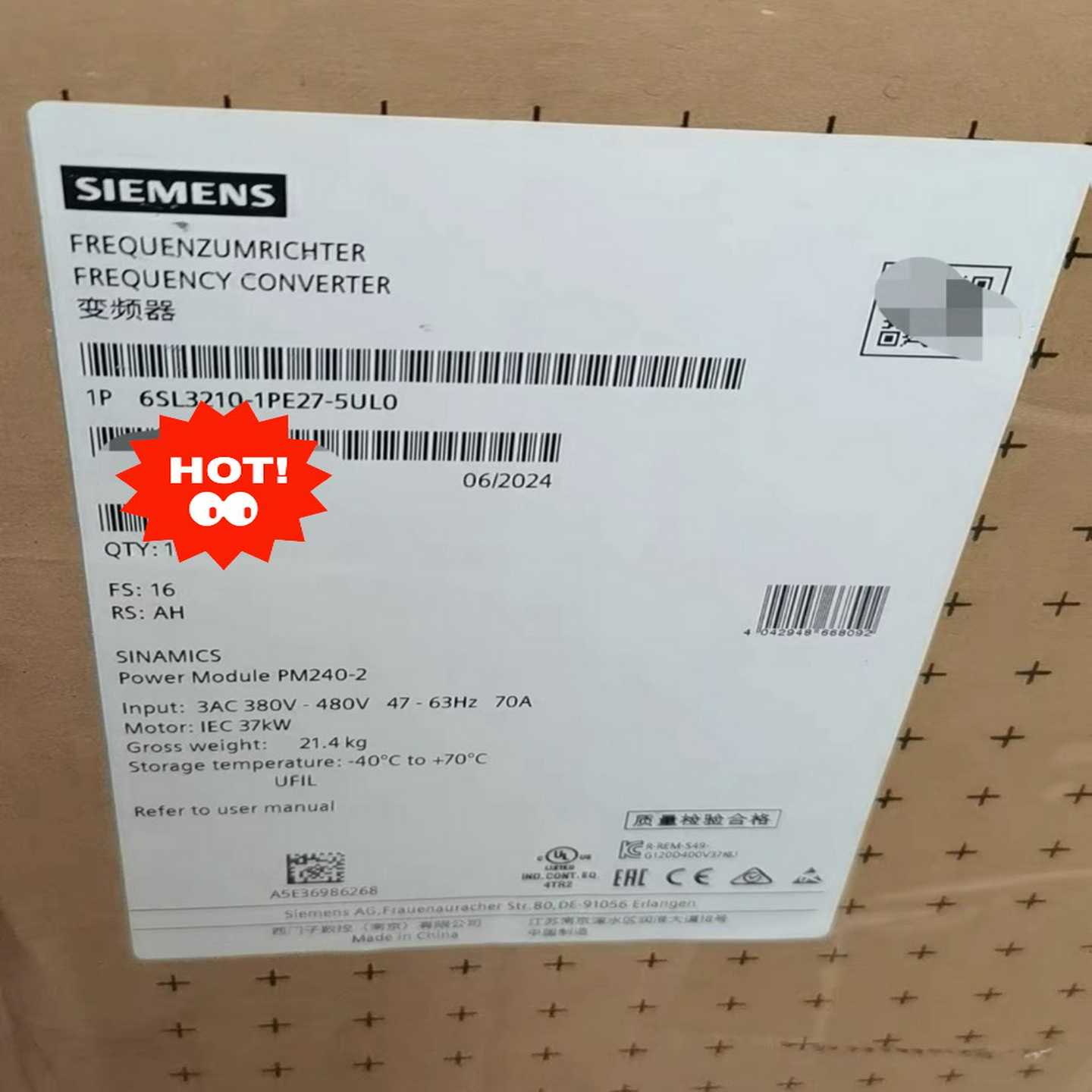 6SL3210-1PE27-5UL0--议价商品