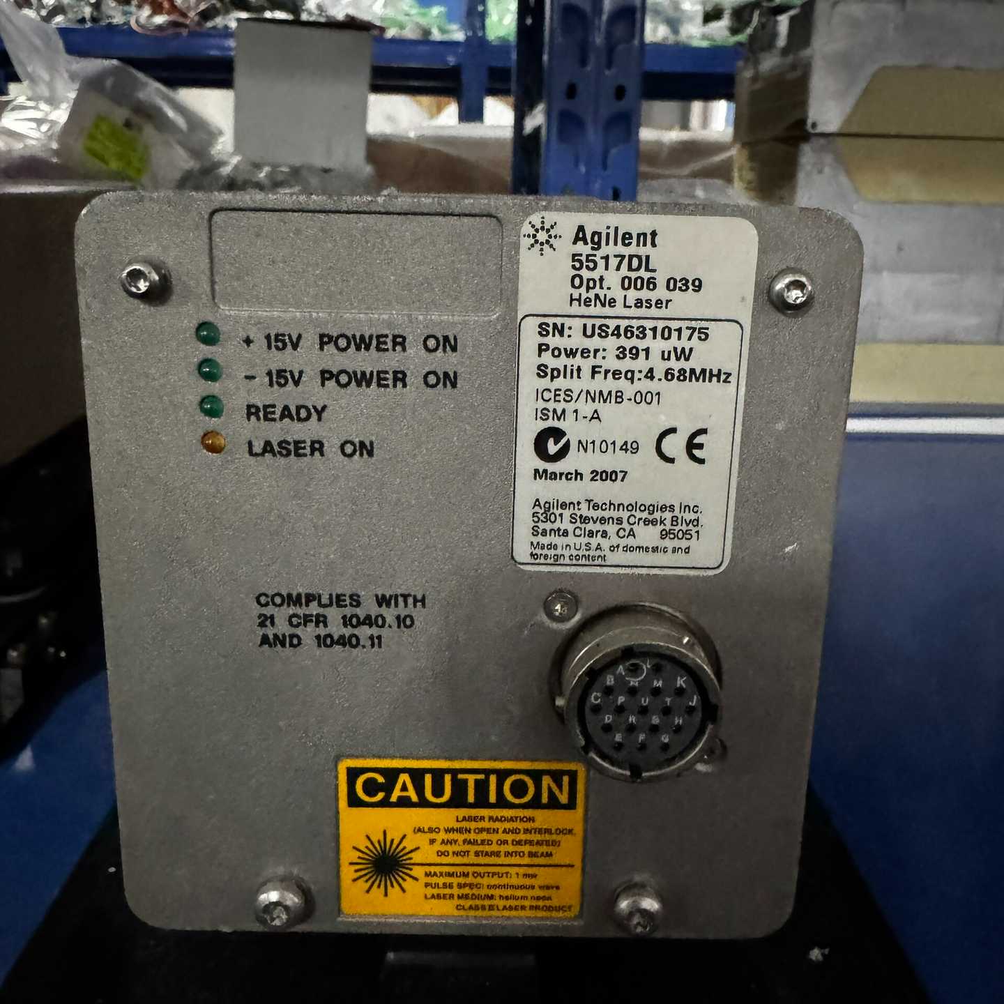 Agilent5517DL氦氖激光器，型号Opt.006--议价商品