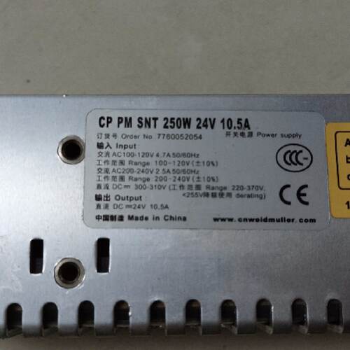 议价魏德米勒开关电源CP PM SNT 250W 24V 10.5A现货7760052054