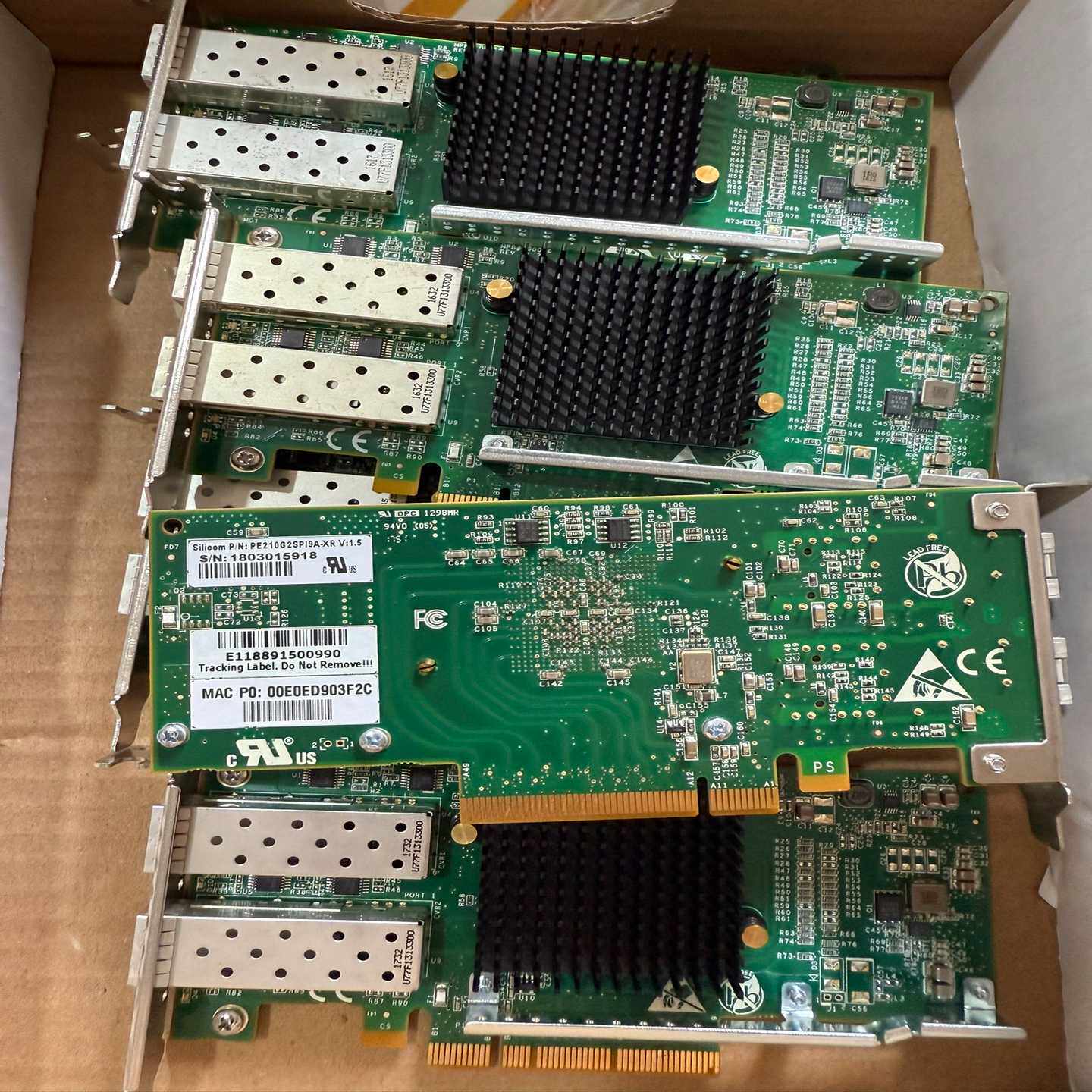 原装拆机SilicomPE210G2SPI9A-XRV：--议价商品