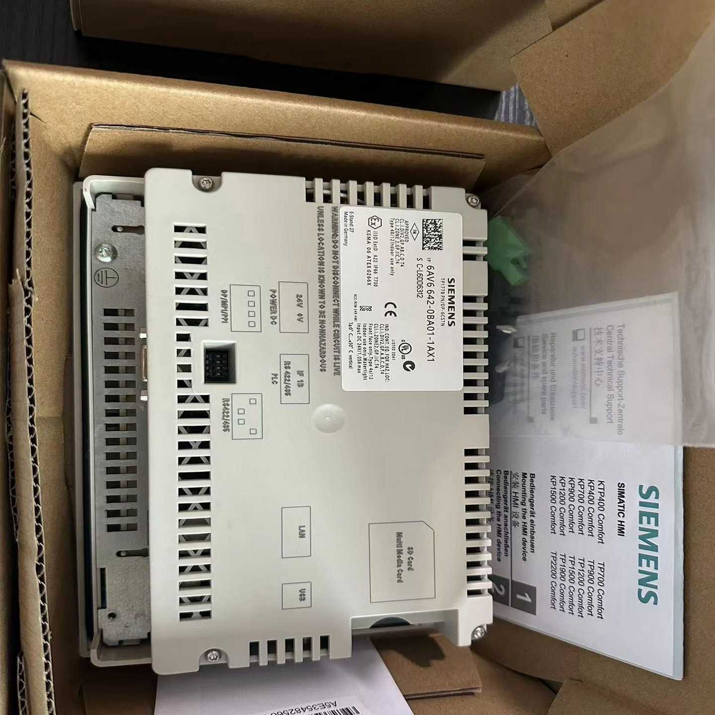 6AV6642-0BC01-1AX1西门子触摸屏99新带配件--议价商品