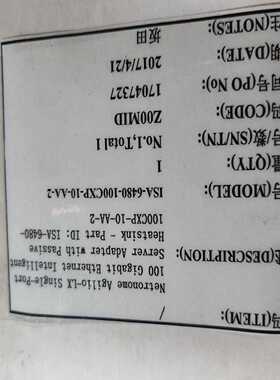 Netronome智能万兆网卡，型号：ISA-6480-10-议价