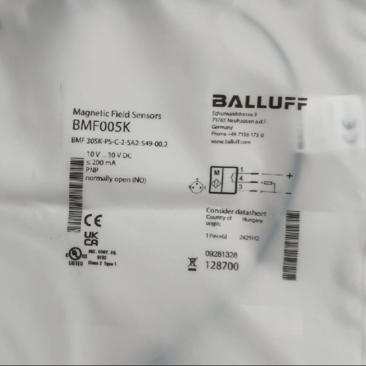 BALLUFF德国巴鲁夫BMF005K电感式接近开关--议价商品