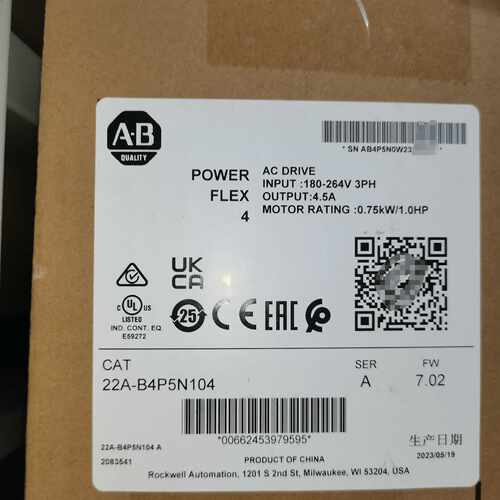 22A-B4P5N104，罗克韦尔AB变频器，，~询价