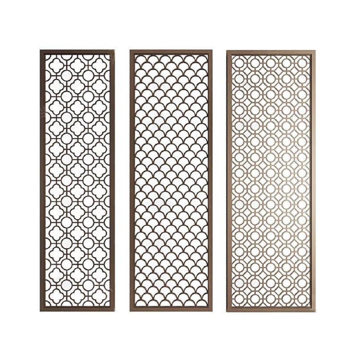 铝合金假山屏风隔断户外格栅山水背景墙庭院金属景墙新中式影壁墙