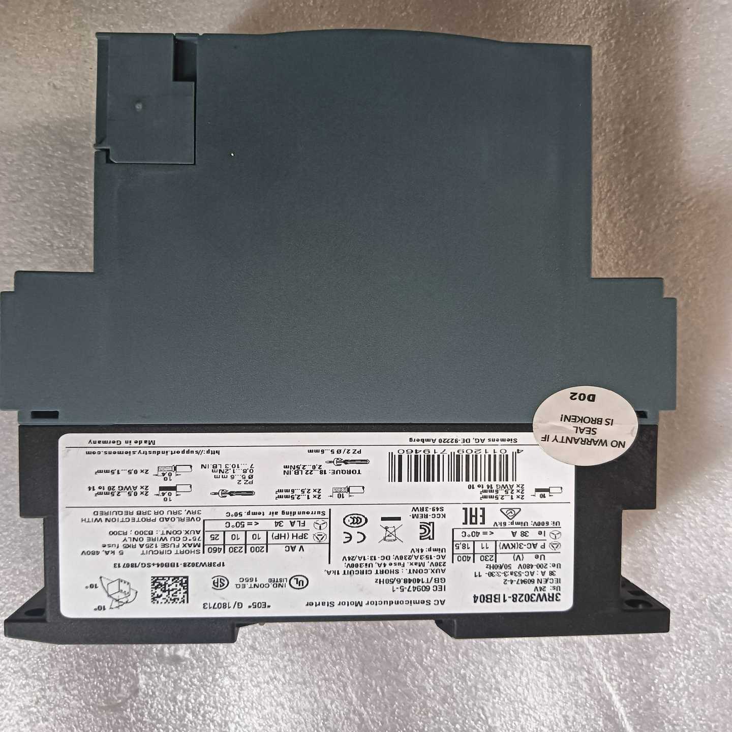 西门子软启动器3RW3028-1BB04,18.5kw,全新--议价商品