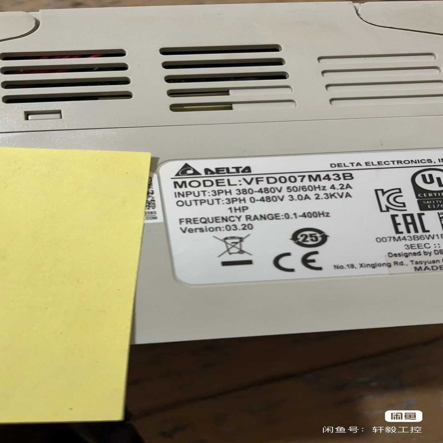 议价vfd007m4b、80v、0.75kw拆机包好现货/维修