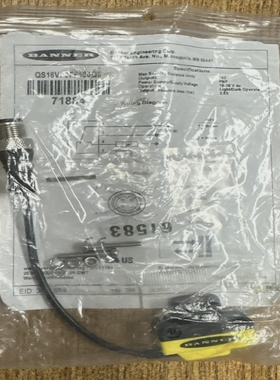 BANNERQS18VP6FF100Q5SENSOR10-30VDC71884**NEWINBAG**