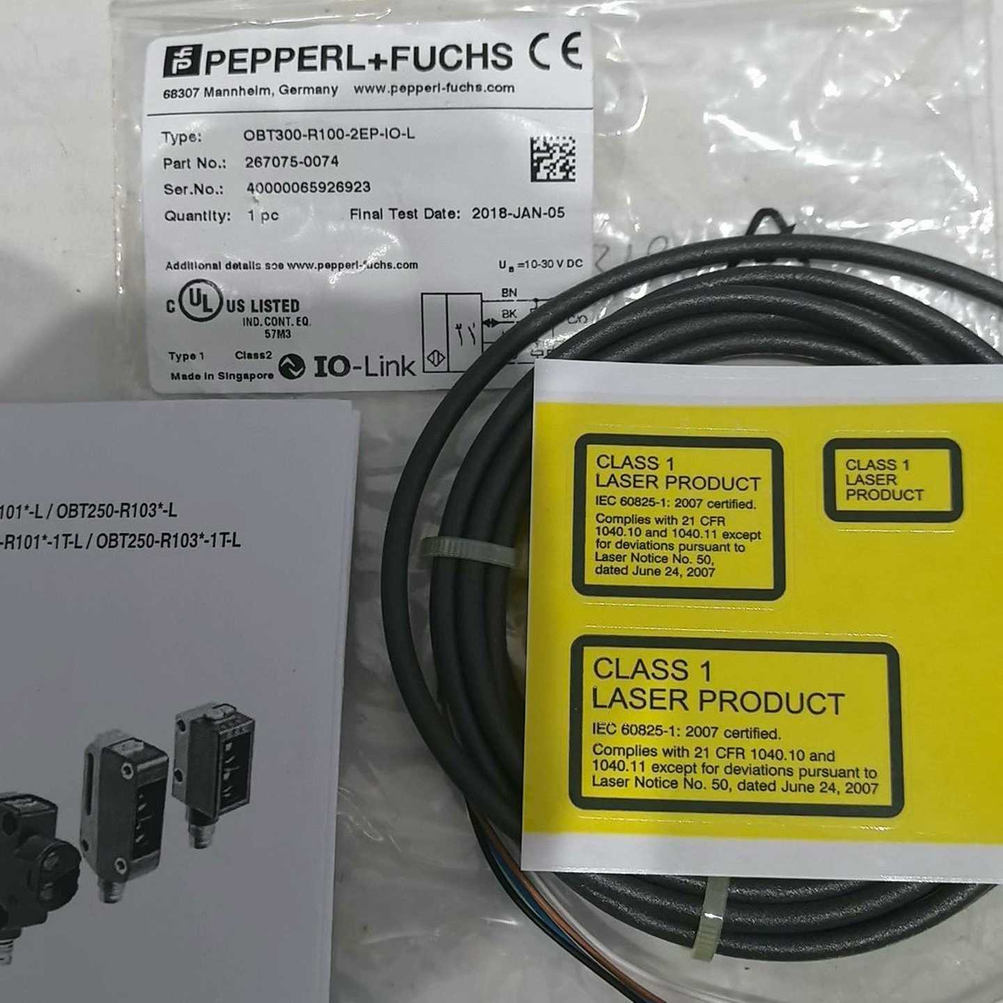 倍加福OBT300-R100-2EP-IO-L正品全新传感器--议价商品