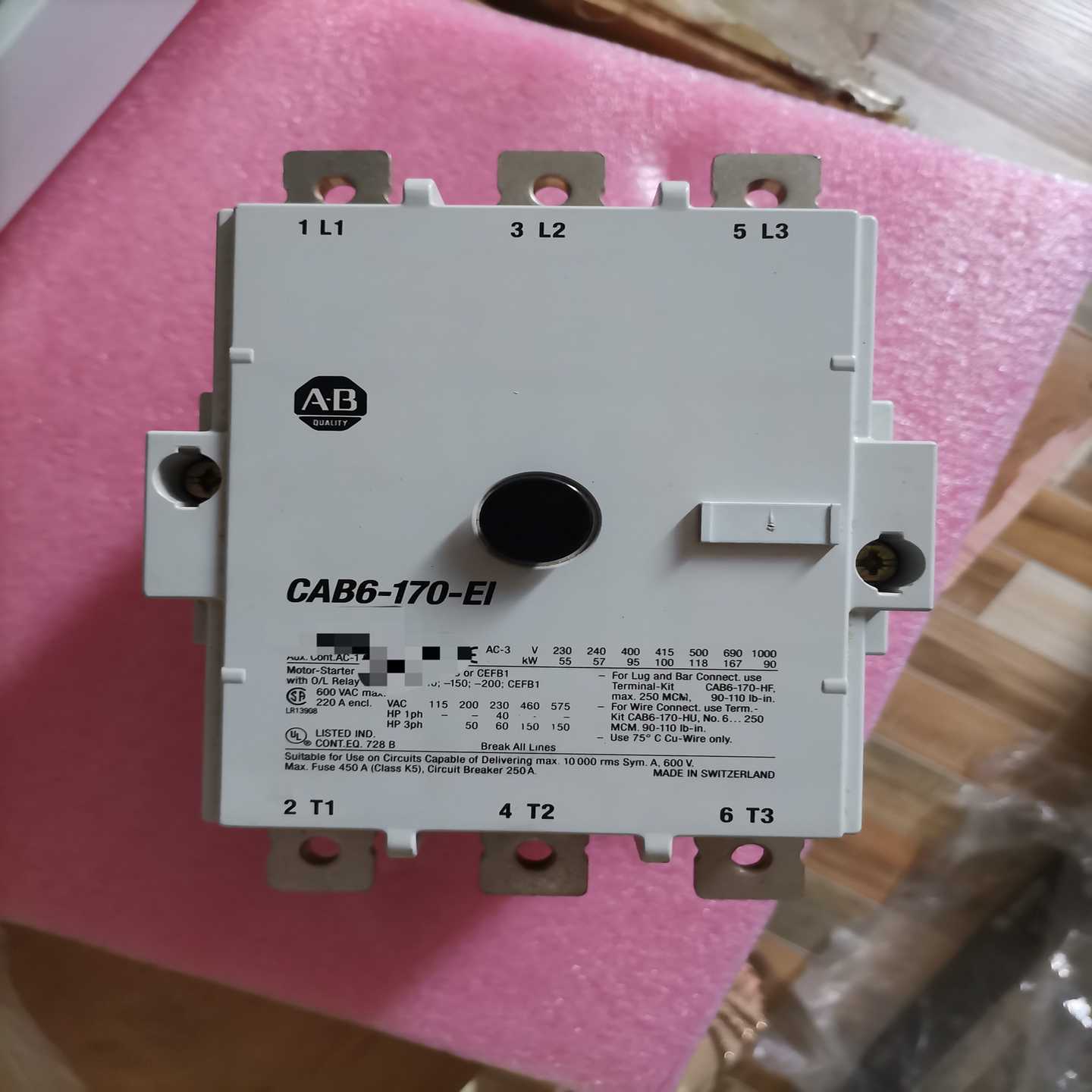 询价~CAB6-170-EI    AB接触器  1台  议价